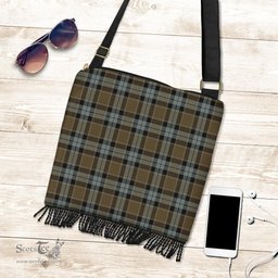 ScotsTee Shop Scottish Graham of Menteith Weathered Clan Tartan Boho Bag, Tartan Crossbody Handbag