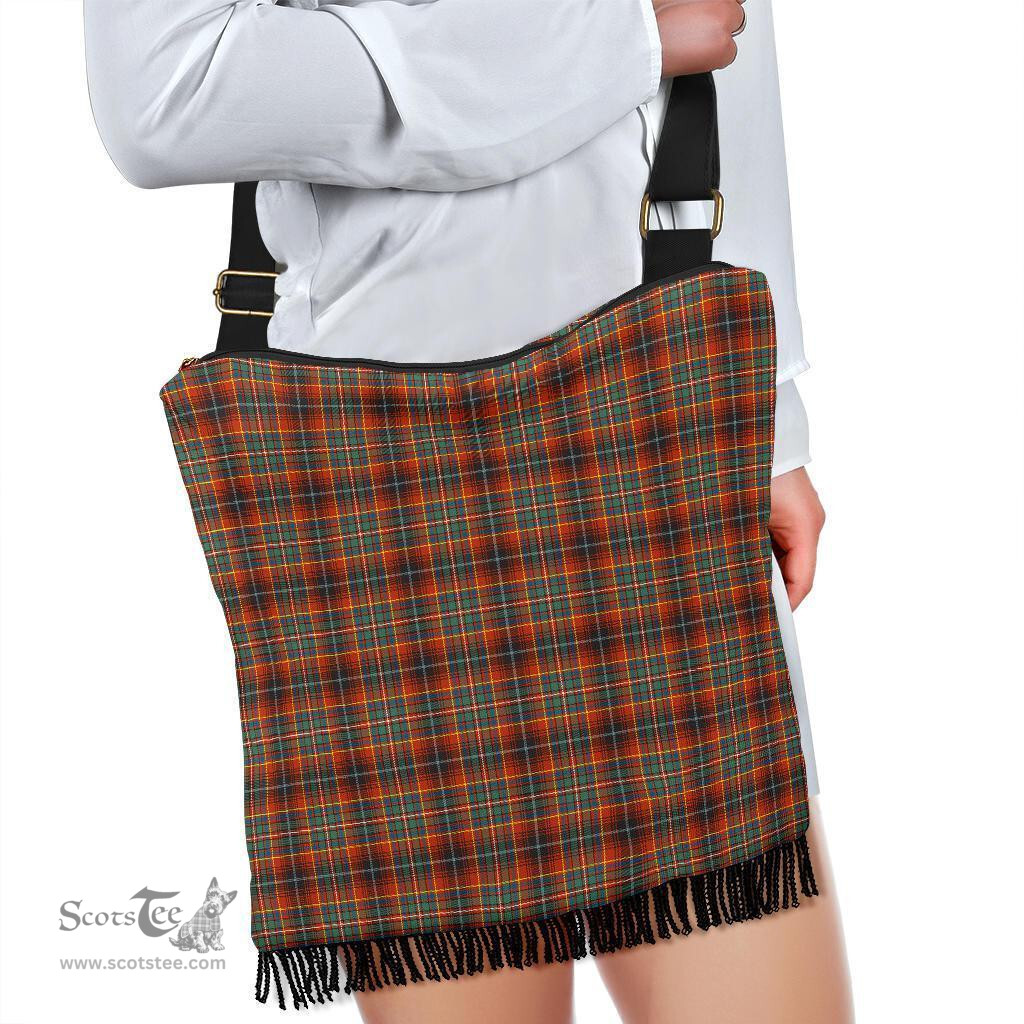 ScotsTee Shop Scottish Innes Ancient Clan Tartan Boho Bag, Tartan Crossbody Handbag