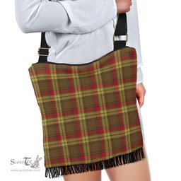ScotsTee Shop Scottish MacMillan Old Weathered Clan Tartan Boho Bag, Tartan Crossbody Handbag