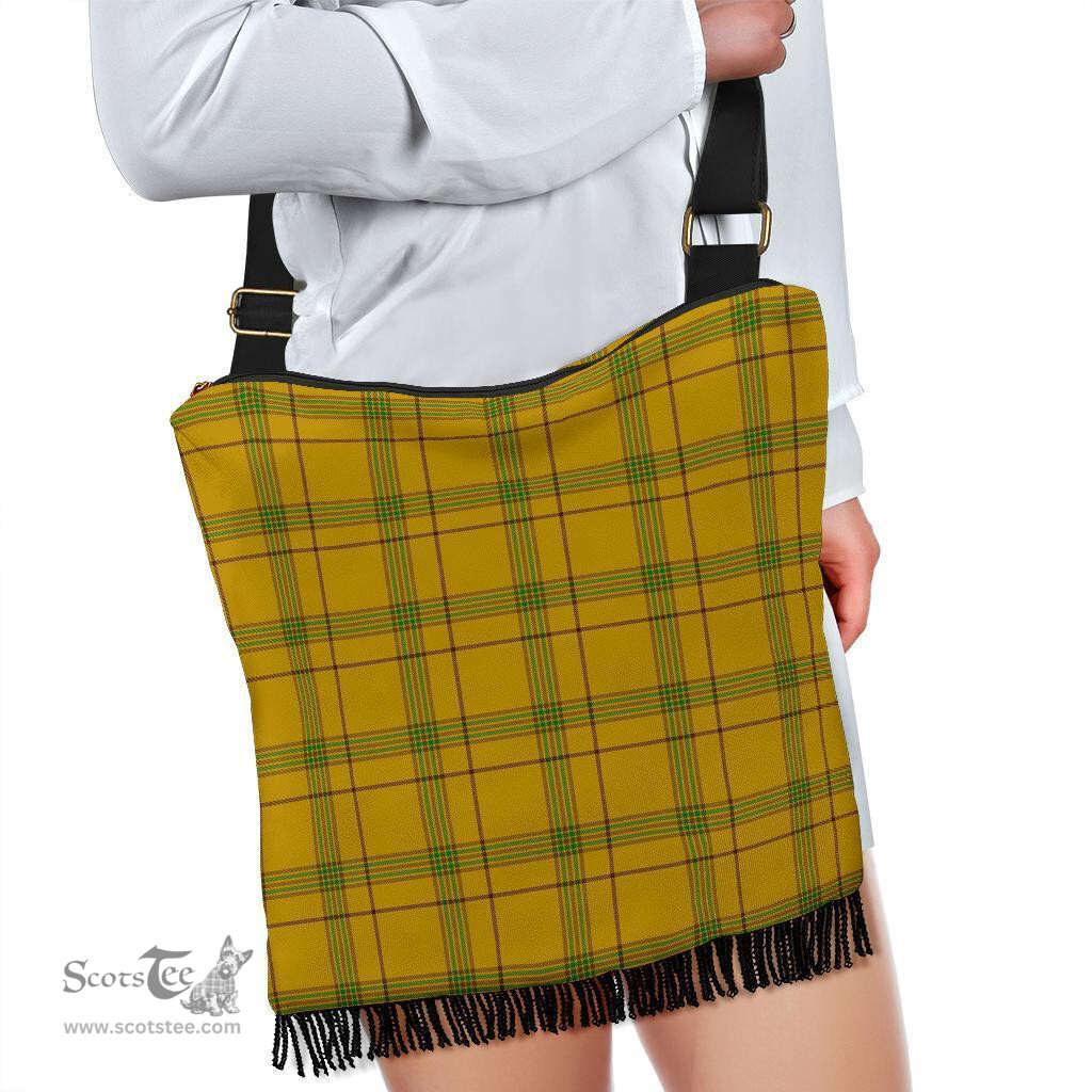 ScotsTee Shop Scottish Houston Clan Tartan Boho Bag, Tartan Crossbody Handbag