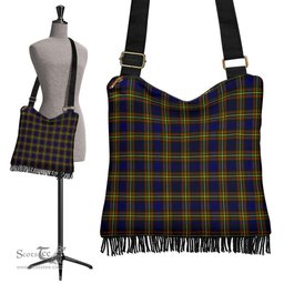 ScotsTee Shop Scottish MacLellan Modern Clan Tartan Boho Bag, Tartan Crossbody Handbag