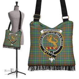 ScotsTee Shop Scottish MacKintosh Hunting Ancient Clan Crest Tartan Boho Bag, Tartan Crossbody Handbag