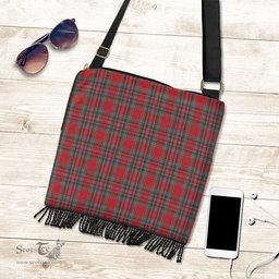ScotsTee Shop Scottish MacBain 02 Clan Tartan Boho Bag, Tartan Crossbody Handbag