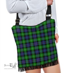 ScotsTee Shop Scottish MacKenzie Clan Tartan Boho Bag, Tartan Crossbody Handbag