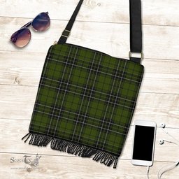 ScotsTee Shop Scottish MacLean Hunting Clan Tartan Boho Bag, Tartan Crossbody Handbag