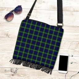 ScotsTee Shop Scottish Lamont Modern Clan Tartan Boho Bag, Tartan Crossbody Handbag