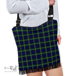 ScotsTee Shop Scottish Lamont Modern Clan Tartan Boho Bag, Tartan Crossbody Handbag