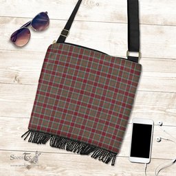 ScotsTee Shop Scottish MacBain Chief Clan Tartan Boho Bag, Tartan Crossbody Handbag