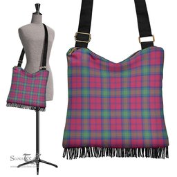 ScotsTee Shop Scottish Lindsay Ancient Clan Tartan Boho Bag, Tartan Crossbody Handbag