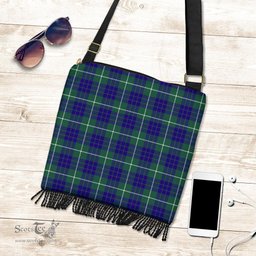 ScotsTee Shop Scottish Hamilton Hunting Modern Clan Tartan Boho Bag, Tartan Crossbody Handbag