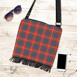 ScotsTee Shop Scottish Hamilton Ancient Clan Tartan Boho Bag, Tartan Crossbody Handbag