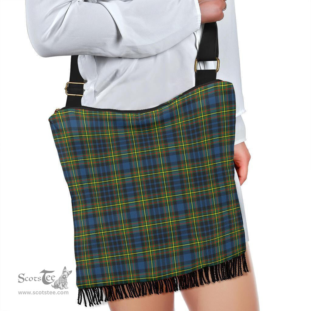 ScotsTee Shop Scottish MacLellan Ancient Clan Tartan Boho Bag, Tartan Crossbody Handbag