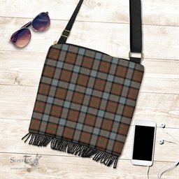 ScotsTee Shop Scottish MacLaren Weathered Clan Tartan Boho Bag, Tartan Crossbody Handbag