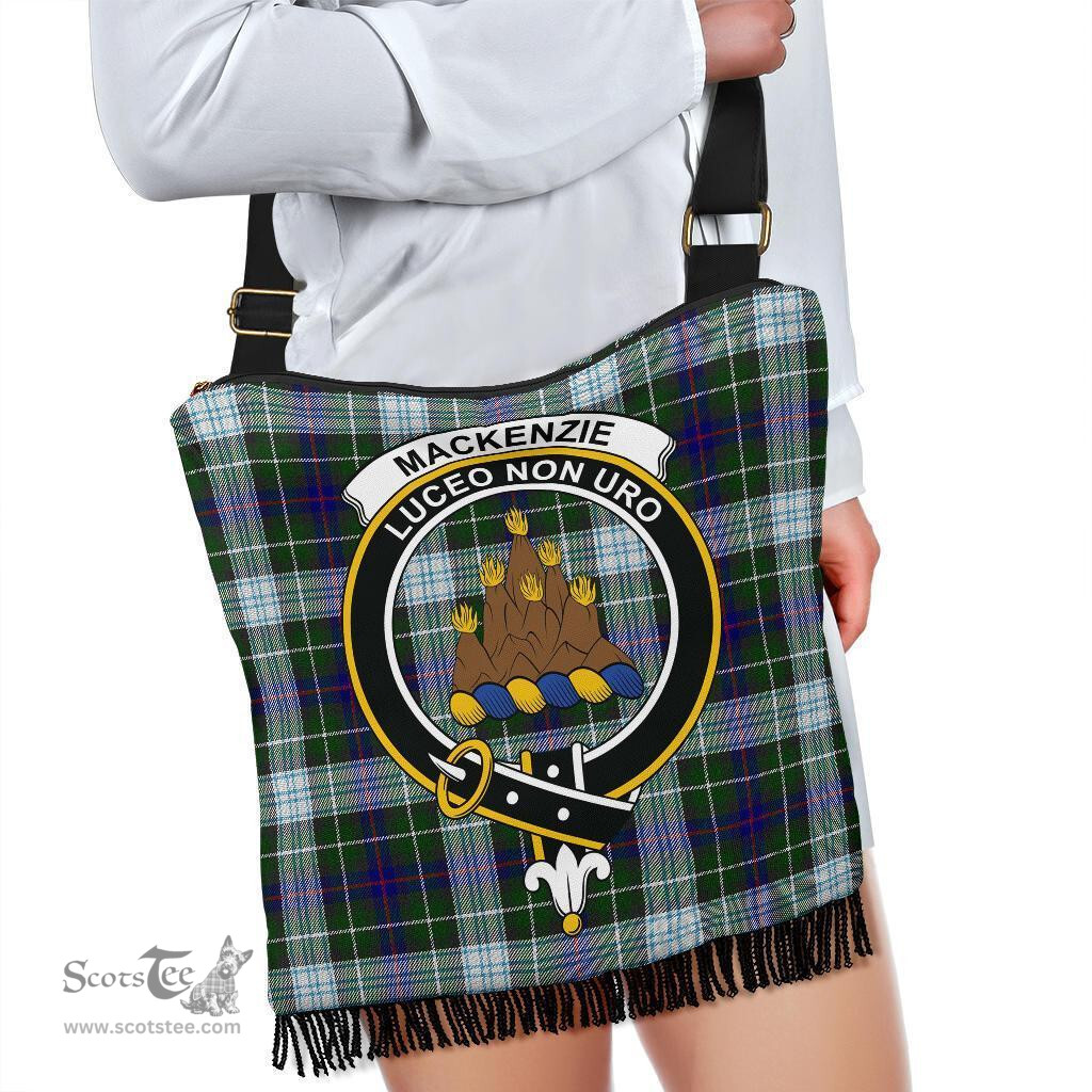 ScotsTee Shop Scottish MacKenzie Dress Clan Crest Tartan Boho Bag, Tartan Crossbody Handbag