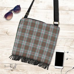 ScotsTee Shop Scottish MacBain Dress Clan Tartan Boho Bag, Tartan Crossbody Handbag