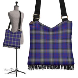 ScotsTee Shop Scottish Kinnaird Clan Tartan Boho Bag, Tartan Crossbody Handbag
