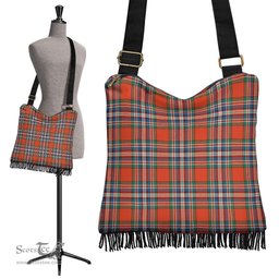 ScotsTee Shop Scottish MacFarlane Ancient Clan Tartan Boho Bag, Tartan Crossbody Handbag