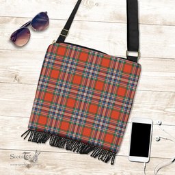 ScotsTee Shop Scottish MacFarlane Ancient Clan Tartan Boho Bag, Tartan Crossbody Handbag