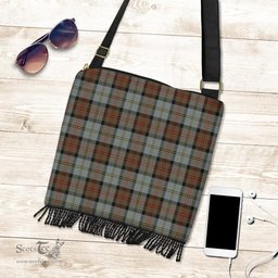 ScotsTee Shop Scottish MacLeod of Harris Weathered Clan Tartan Boho Bag, Tartan Crossbody Handbag