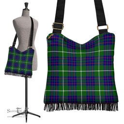 ScotsTee Shop Scottish MacIntyre Hunting Modern Clan Tartan Boho Bag, Tartan Crossbody Handbag