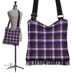 ScotsTee Shop Scottish MacDonald Dress Modern Clan Tartan Boho Bag, Tartan Crossbody Handbag