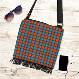 ScotsTee Shop Scottish MacLachlan Ancient Clan Tartan Boho Bag, Tartan Crossbody Handbag