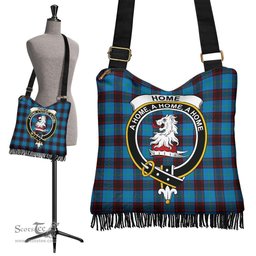 ScotsTee Shop Scottish Home Ancient Clan Crest Tartan Boho Bag, Tartan Crossbody Handbag