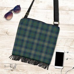 ScotsTee Shop Scottish Kennedy Modern Clan Tartan Boho Bag, Tartan Crossbody Handbag