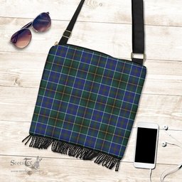 ScotsTee Shop Scottish MacInnes Modern Clan Tartan Boho Bag, Tartan Crossbody Handbag
