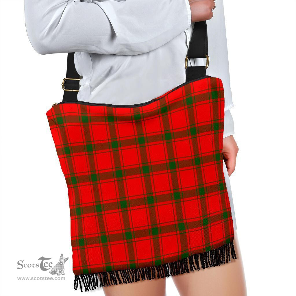 ScotsTee Shop Scottish MacDonald of Sleat Clan Tartan Boho Bag, Tartan Crossbody Handbag