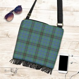ScotsTee Shop Scottish MacInnes Ancient Clan Tartan Boho Bag, Tartan Crossbody Handbag