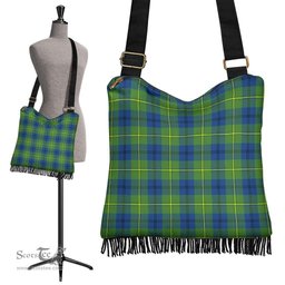 ScotsTee Shop Scottish Johnston Ancient Clan Tartan Boho Bag, Tartan Crossbody Handbag
