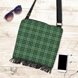 ScotsTee Shop Scottish MacDonald Lord of the Isles Hunting Clan Tartan Boho Bag, Tartan Crossbody Handbag
