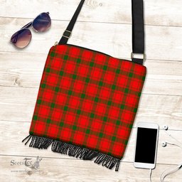 ScotsTee Shop Scottish MacQuarrie Modern Clan Tartan Boho Bag, Tartan Crossbody Handbag