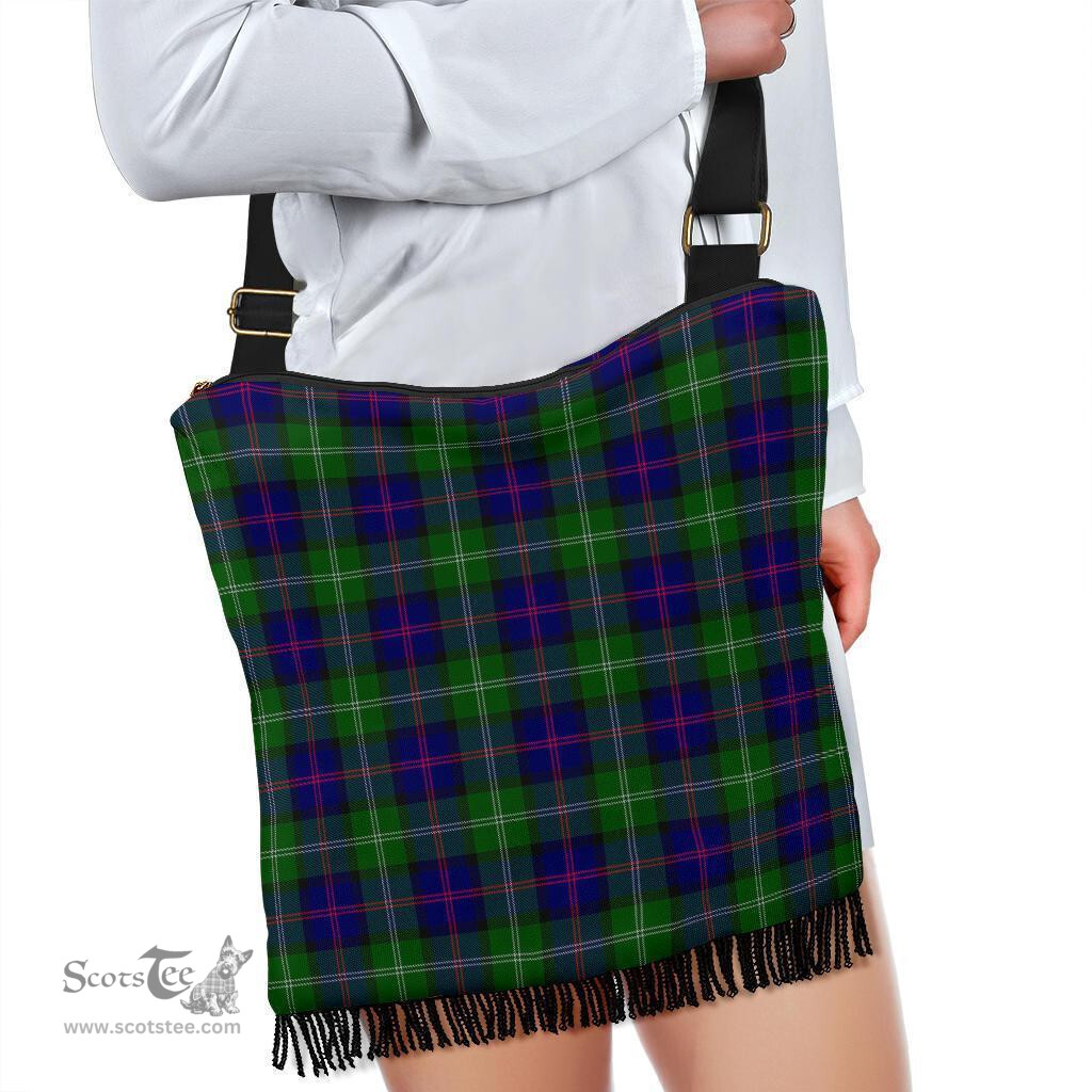 ScotsTee Shop Scottish MacThomas Modern Clan Tartan Boho Bag, Tartan Crossbody Handbag