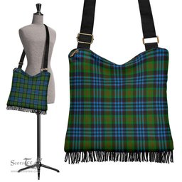 ScotsTee Shop Scottish Newlands of Lauriston Clan Tartan Boho Bag, Tartan Crossbody Handbag