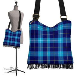 ScotsTee Shop Scottish McKerrell Clan Tartan Boho Bag, Tartan Crossbody Handbag