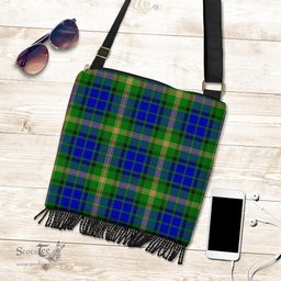 ScotsTee Shop Scottish Maitland Clan Tartan Boho Bag, Tartan Crossbody Handbag