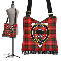 ScotsTee Shop Scottish Nesbitt Modern Clan Crest Tartan Boho Bag, Tartan Crossbody Handbag