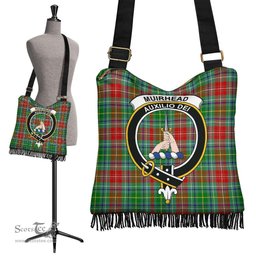 ScotsTee Shop Scottish Muirhead Clan Crest Tartan Boho Bag, Tartan Crossbody Handbag