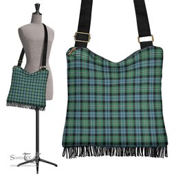 ScotsTee Shop Scottish Melville Clan Tartan Boho Bag, Tartan Crossbody Handbag