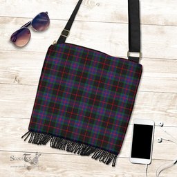 ScotsTee Shop Scottish Nairn Clan Tartan Boho Bag, Tartan Crossbody Handbag