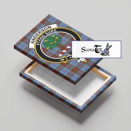 ScotsTee Shop Scottish Anderson Modern Clan Crest Tartan Framed Canvas Print Wall Art