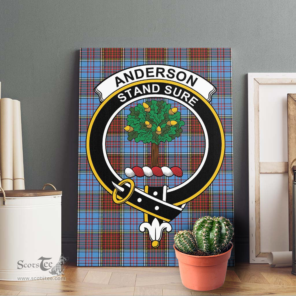 ScotsTee Shop Scottish Anderson Modern Clan Crest Tartan Framed Canvas Print Wall Art