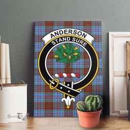 ScotsTee Shop Scottish Anderson Modern Clan Crest Tartan Framed Canvas Print Wall Art