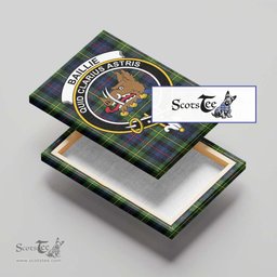 ScotsTee Shop Scottish Baillie Modern Clan Crest Tartan Framed Canvas Print Wall Art
