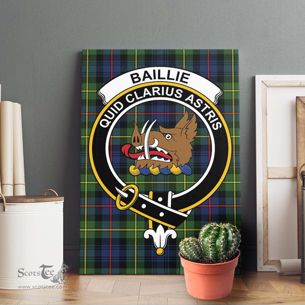 ScotsTee Shop Scottish Baillie Modern Clan Crest Tartan Framed Canvas Print Wall Art