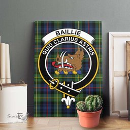 ScotsTee Shop Scottish Baillie Modern Clan Crest Tartan Framed Canvas Print Wall Art
