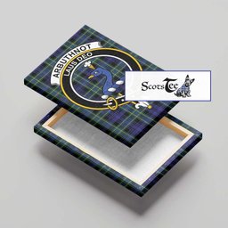 ScotsTee Shop Scottish Arbuthnot Modern Clan Crest Tartan Framed Canvas Print Wall Art