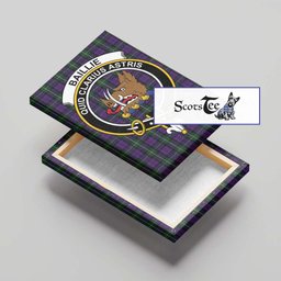 ScotsTee Shop Scottish Baillie Highland Society Clan Crest Tartan Framed Canvas Print Wall Art